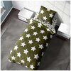 Комплект постельного белья Crazy Getup (70х70) Khaki stars 1,5 спальный, Перкаль, наволочки 70x70 - изображение