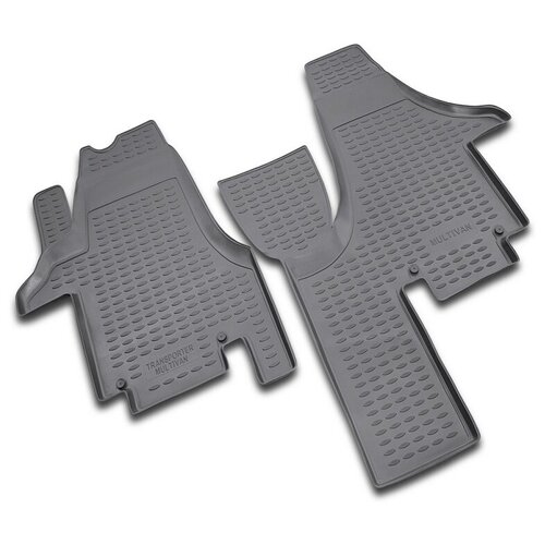 фото Коврики в салон vw multivan 2004->, 2 шт. (полиуретан, серые) element