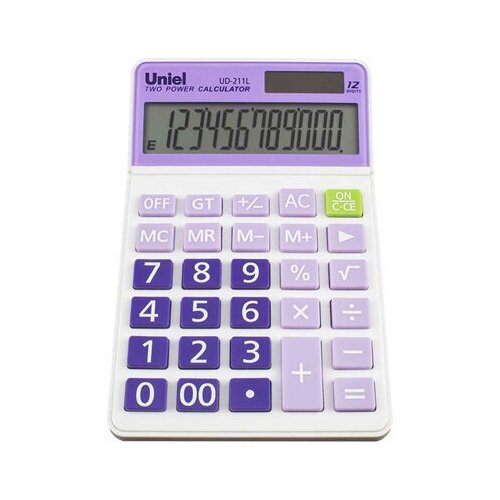 Калькулятор Uniel UD-211L лиловый калькулятор uniel ud 20ii сu2352