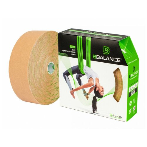 фото Кинезио тейп bbtape™ lite 5 см × 32 м бежевый bbalance