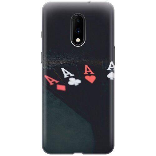 фото Силиконовый чехол на oneplus 7 / ванплюс 7 с эффектом блеска "разноцветный леденец gosso