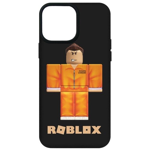 Чехол-накладка Krutoff Soft Case Roblox-Заключенный для Apple iPhone 13 Pro Max черный чехол накладка krutoff soft case roblox заключенный для honor 90 lite черный