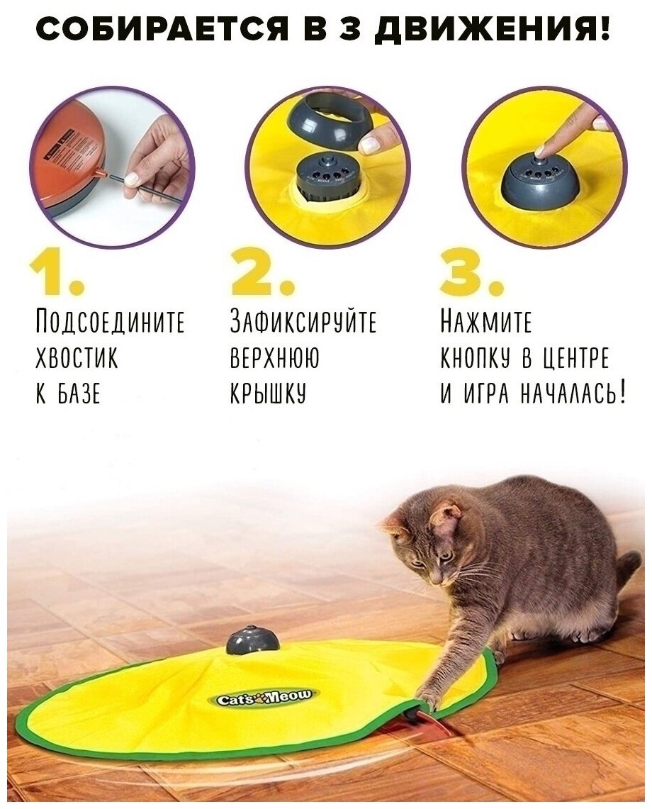 Интерактивная игрушка для кошек Cats Toy. Мышка под ковриком. - фотография № 13