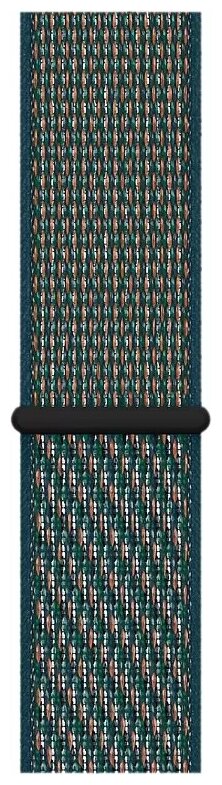 Ремешок нейлоновый Hyper Crimson/Neptune Green Nike Sport Loop (Невероятная заря/зелёная пучина) Apple Watch 40mm (38mm; 41mm) MXN22ZM/A