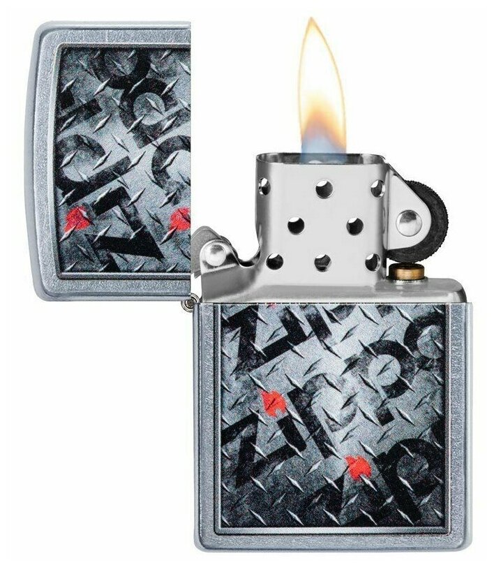 Зажигалка Зиппо Diamond Plate Design ZIPPO 29838 - фотография № 4