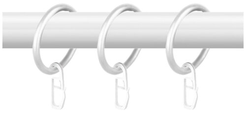 Кольцо с крючком OLEXDECO 19 мм, Белый глянец