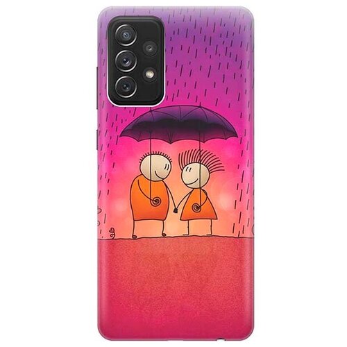 фото Re:pa чехол - накладка artcolor для samsung galaxy a72 с принтом "парочка под дождем"