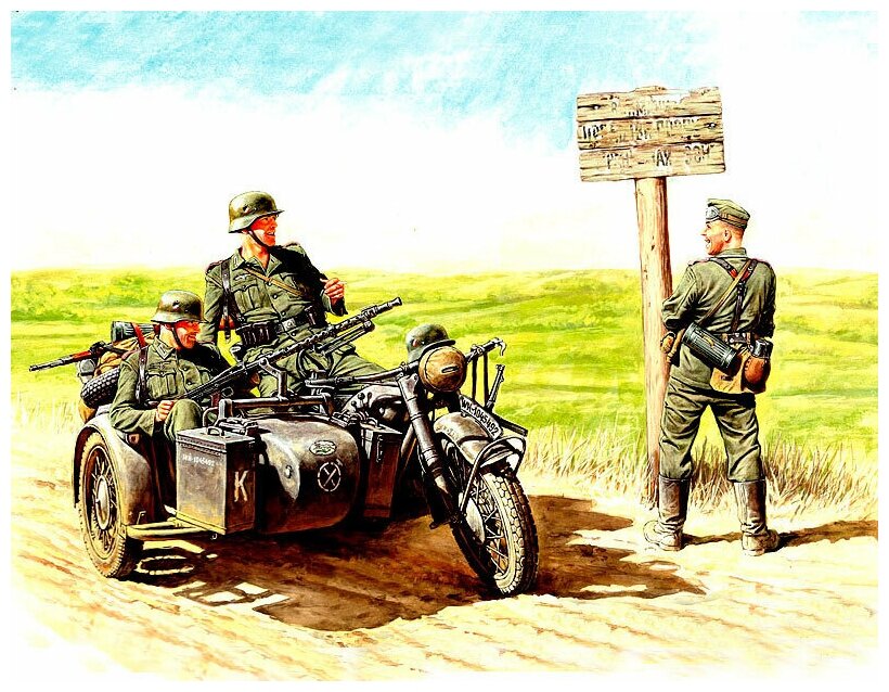 Немецкие мотоциклисты (1940-1943) 1:35 МВ3539