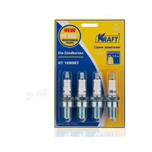 KRAFT KT126007 Свечи зажигания ВАЗ 2108 инжектор 1к-т.-4 шт.