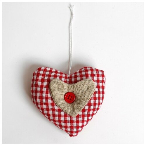 фото Подвеска «сердце», с пуговкой, цвета микс mikimarket