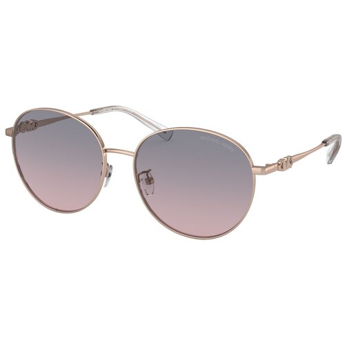 Солнцезащитные очки MICHAEL KORS, круглые, оправа: металл, для женщин, розовый