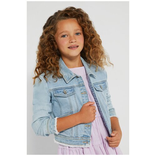 фото Джинсовая куртка mayoral, размер 157, голубой
