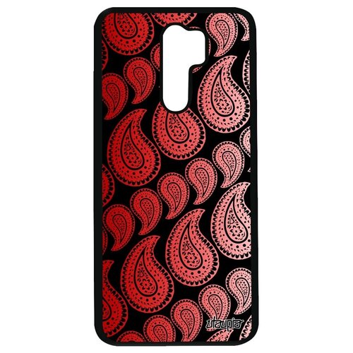 фото Ударопрочный чехол на мобильный // xiaomi redmi 9 // "кружевной узор" плетение ажур, utaupia, красный