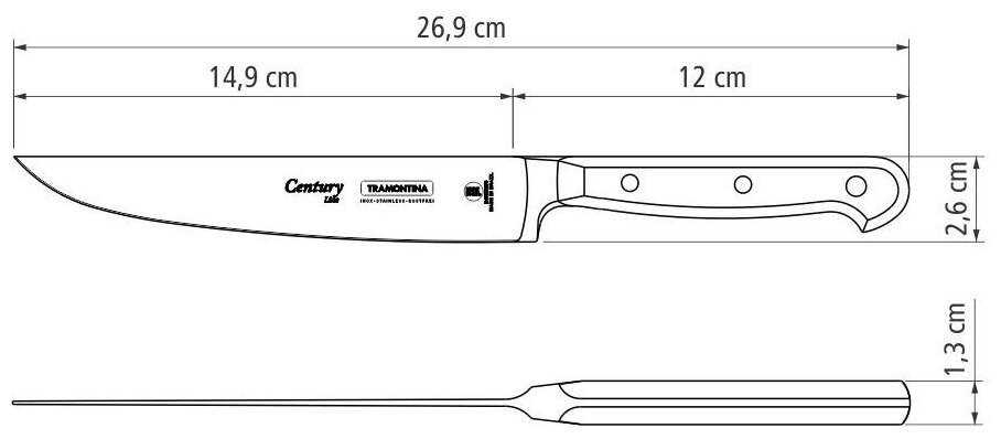 Tramontina Century Нож кухонный 15см 24007/006 - фотография № 4