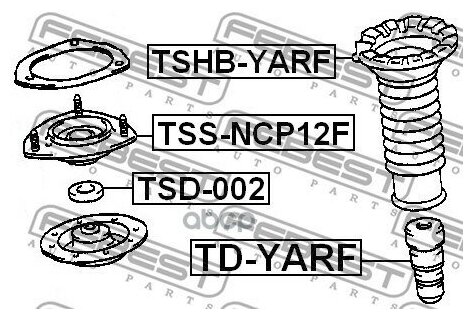 Опора Амортизатора Toyota Yaris 99-05 Пер. Febest арт. TSS-NCP12F