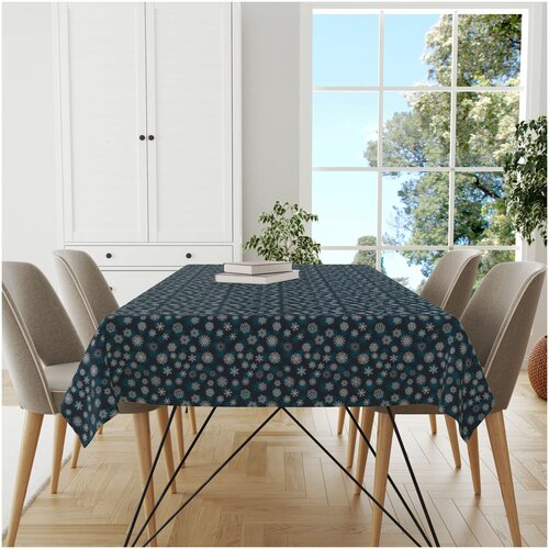 фото Скатерть новогодняя декоративная с рисунком / скатерть на стол на кухню / прямоугольная / 110х140см fresh art