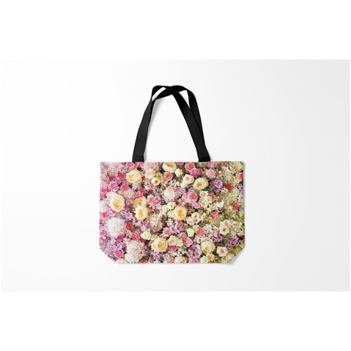 фото Сумка-шоппер / 46х35 см / девушкам / цветочки и бабочки burnettie