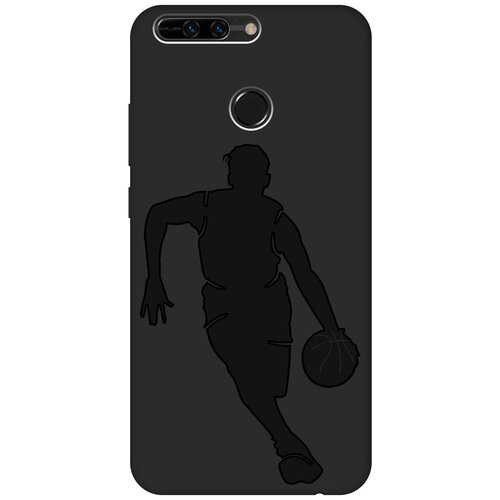 Матовый чехол Basketball для Honor 8 Pro / Хонор 8 Про с эффектом блика черный матовый чехол basketball для honor 8 lite хонор 8 лайт с эффектом блика черный