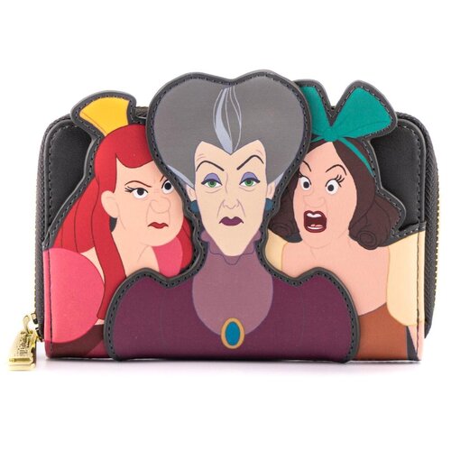 Кошелек Loungefly Disney Villains Scene Evil Stepmother And Step Sisters Zip Around Wallet WDWA1854