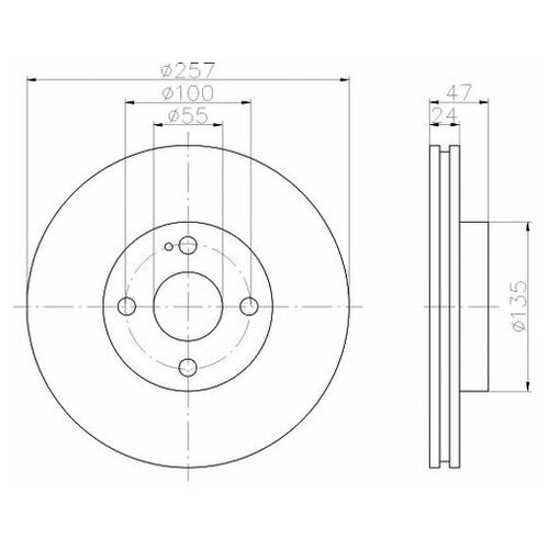 фото Тормозной диск mintex mdc1401 для mazda 323 vi