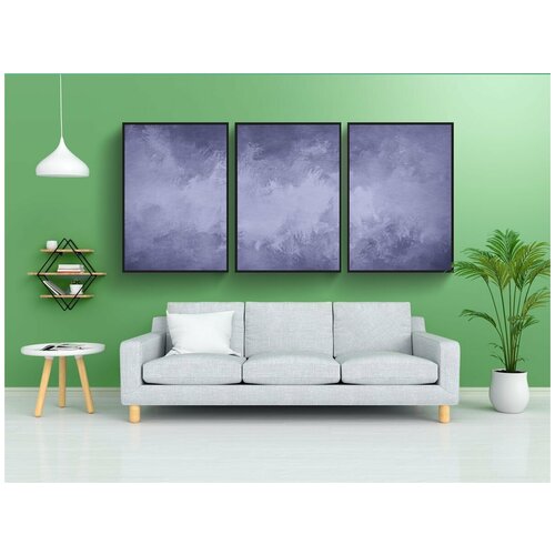 фото Набор модулных постеров для интерьера "текстура, селен, синий" 60x90 см. в тубусе, без рамки lotsprints