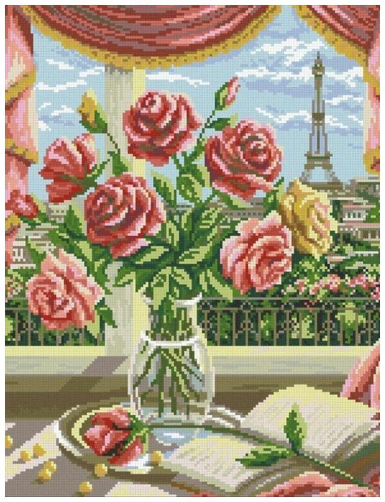 Французский букет #М-247 Паутинка Набор алмазная мозаика 35 x 45 см