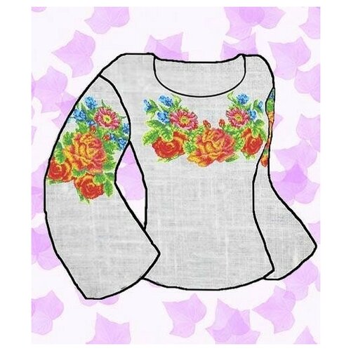 фото Набор заготовка для женской рубашки размер 44-56 0 каролинка кбс/лен/-05 каролинка кбс/лен/-05)