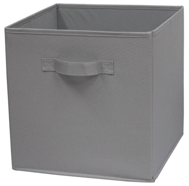 Стеллажный складной короб для хранения без крышки, 31х31х31 см, серый - фотография № 2