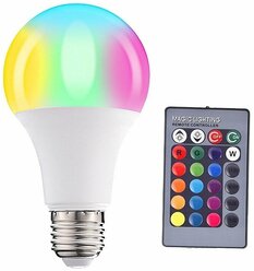 Умная лампочка с пультом управления SMART RGB Е27 / размер M