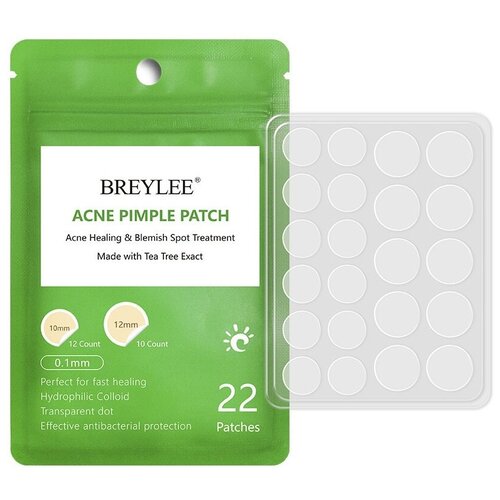 BREYLEE Патчи от угрей и акне / от черных точек / дневные патчи / 22 шт.