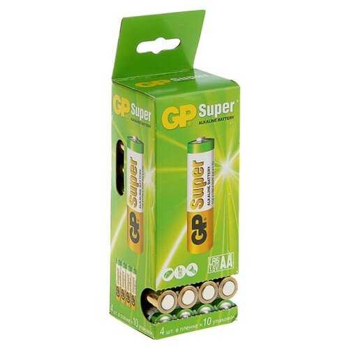 Батарейка алкалиновая GP Super, AA, LR6-40BOX, 1.5В, набор, 40 шт.