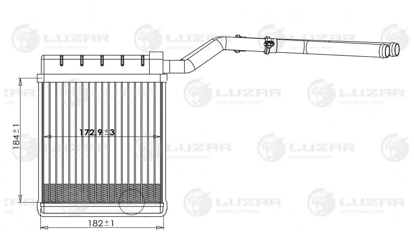 Радиатор отопителя для автомобилей Focus II (05-)/C-Max (03-) LRh 1076 LUZAR