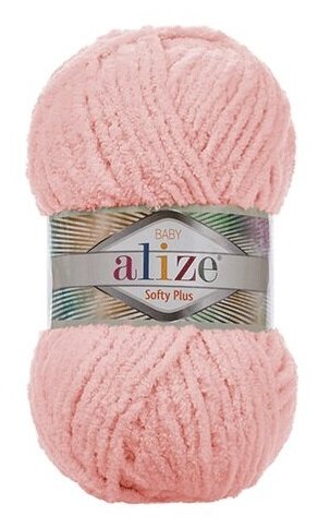 Пряжа для вязания ALIZE Softy Plus, 100г, 120м (100% микрополиэстер) (340 пудровый), 5 мотков