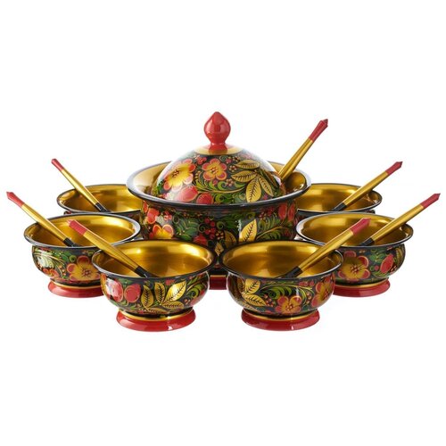 фото Набор для десерта хохлома русь великая