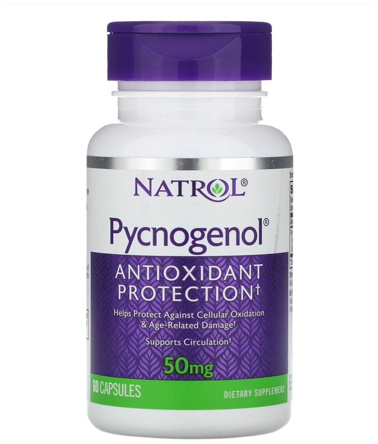 Активное долголетие Natrol Pycnogenol 50 mg 60 капс.