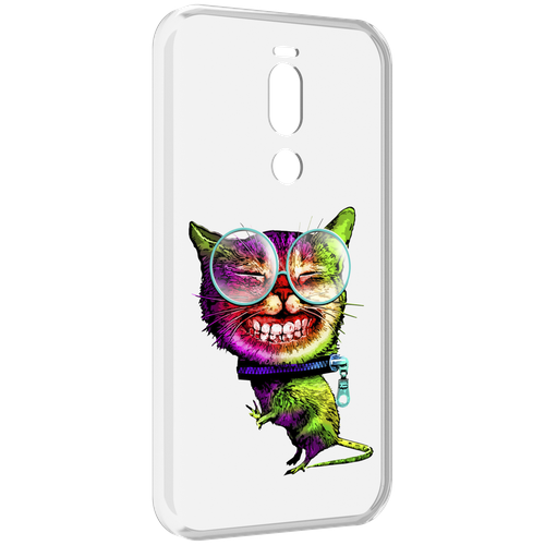 Чехол MyPads Веселый кот для Meizu X8 задняя-панель-накладка-бампер