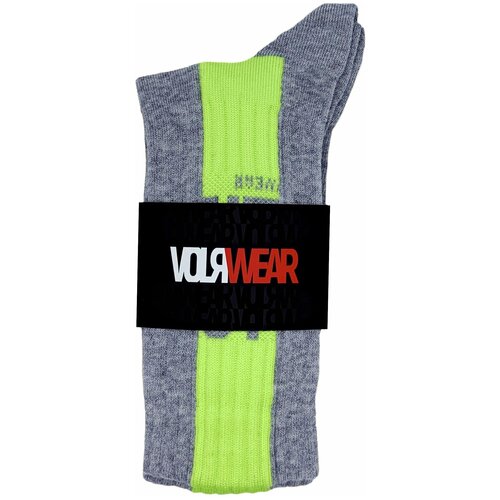 фото Носки unisex volяwear серо-салатовые, размер 25-27 (40-42) volя wear