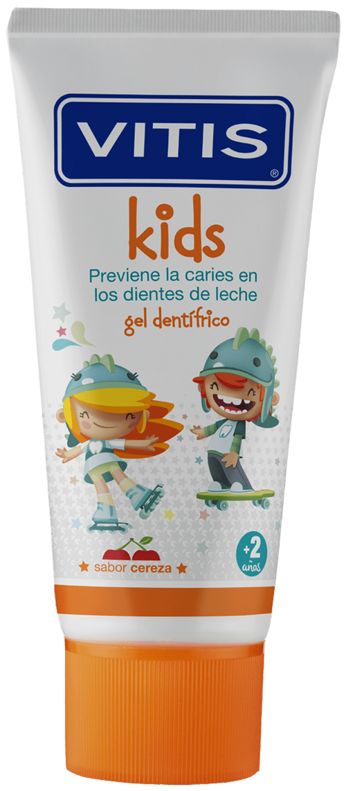 Зубная паста VITIS Kids вишня 2+, 50 мл, 300 г, оранжевый