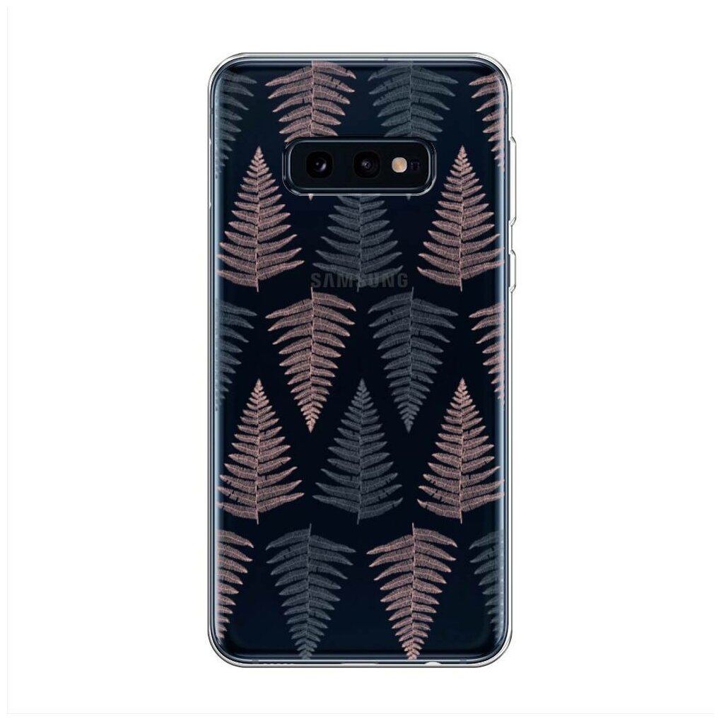 Силиконовый чехол "Папоротник розово-сиреневый" на Samsung Galaxy S10E / Самсунг Галакси S10E