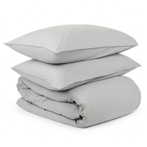 фото Постельное белье 2-спальное tkano essential, перкаль, 2 наволочки 50 х 70 см, серый