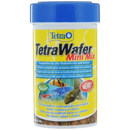 Wafer Mix 100мл, Tetra, корм для травоядных, донных рыб с добавлением креветок