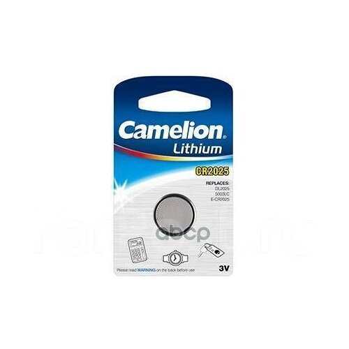 Camelion CR2025 BL-1 (CR2025-BP1, батарейка литиевая,3V) (1 шт. в уп-ке) батарейка cr2025 camelion cr2025 bp1 3v