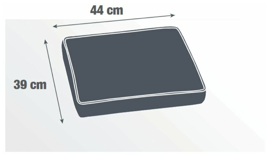 Подушка для садовой мебели Naterial Reseat 44x39 см полиэстер жемчужный - фотография № 3