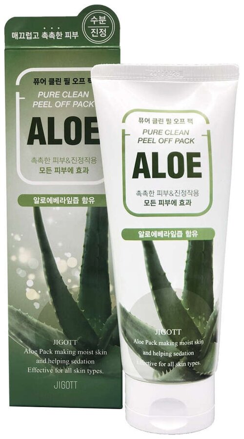 Jigott маска-пленка на основе экстракта алоэ Aloe Pure Clean Peel Off Pack, 180 мл