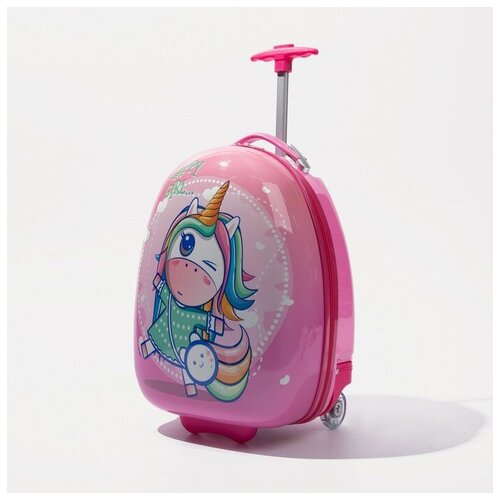 фото --- чемодан малый 16" на молнии, цвет розовый