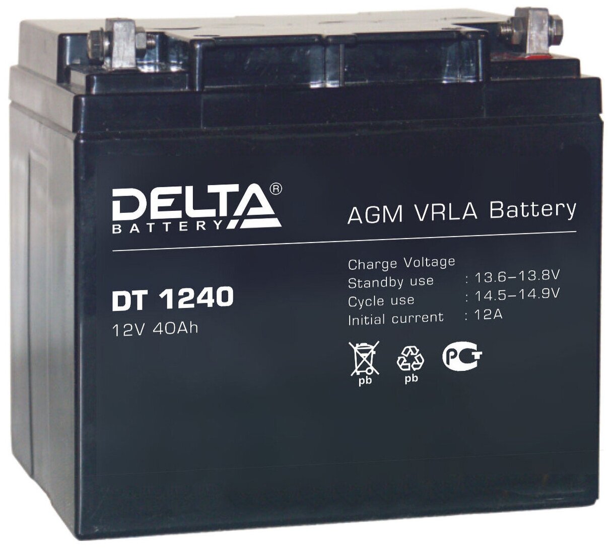 Аккумуляторная батарея DELTA Battery DT 1240 12В 40 А·ч