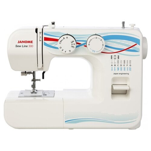 Швейная машина Janome Sew Line 300, белый/бирюзовый швейная машина janome xv 5