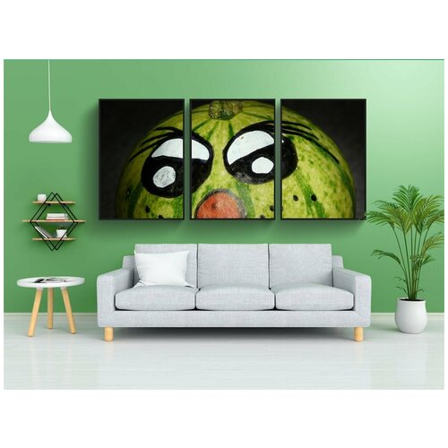 фото Набор модулных постеров для интерьера "тыква, лицо, непослушный" 60x90 см. в тубусе, без рамки lotsprints