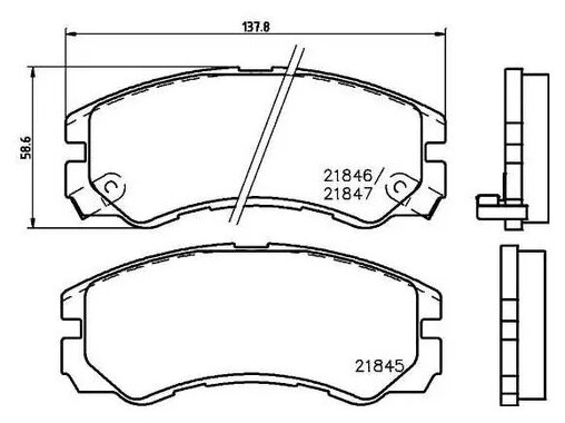 Колодки дисковые передние для opel monterey 3.2i/3.1td 91-98 Nisshinbo NP4001