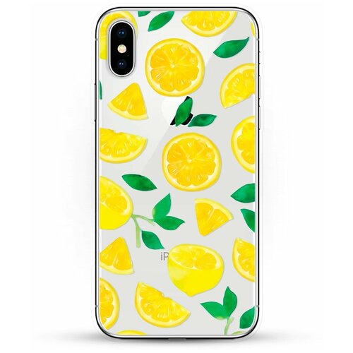 фото Силиконовый чехол лимон на apple iphone xs andy & paul